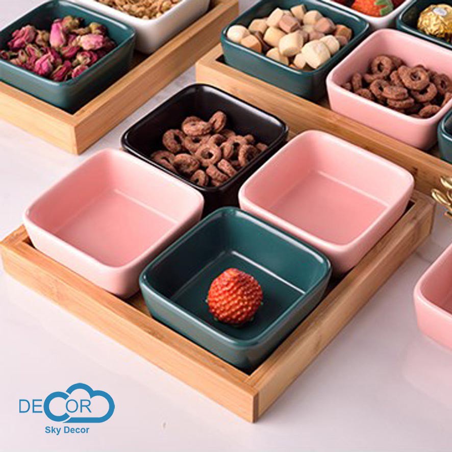 Chén Nordic vuông - Dụng cụ nhà bếp, đựng thức ăn, trang trí thức ăn, trang trí nội thất - Skydecor