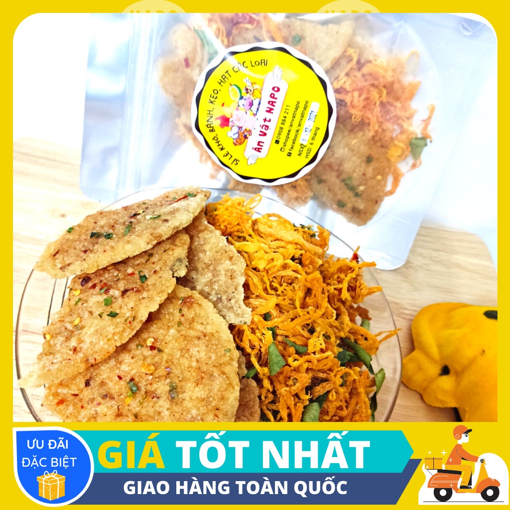 Cơm cháy lắc khô gà lá chanh 100gr Ăn Vặt NAPO thơm ngon đậm vị | BigBuy360 - bigbuy360.vn