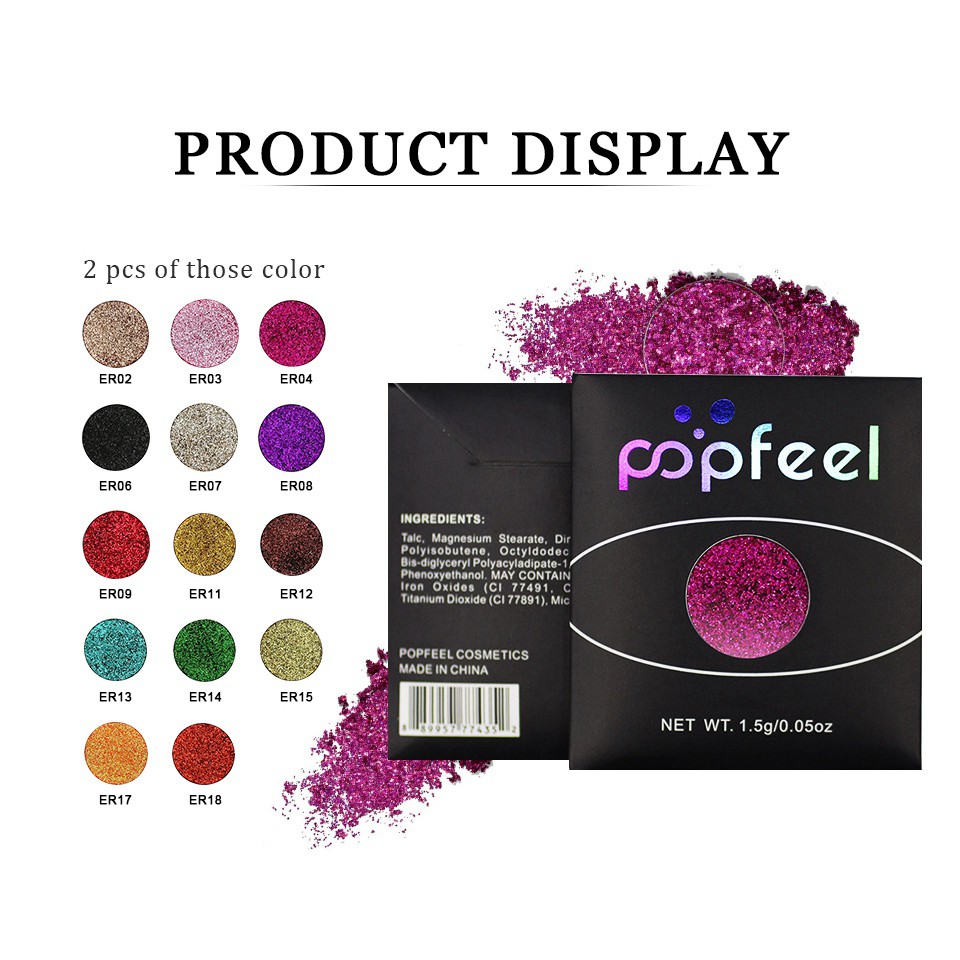 (Hàng Mới Về) Bảng Phấn Mắt Popfeel 08 Màu Kèm Túi Đựng Tiện Dụng | BigBuy360 - bigbuy360.vn
