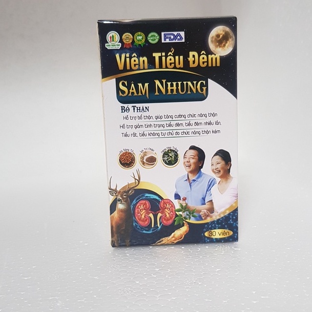 Viên uống giảm tiểu đêm tiểu buốt tiểu nhiều lần viên tiêu đêm sâm nhung bổ thận Hộp 30 viên