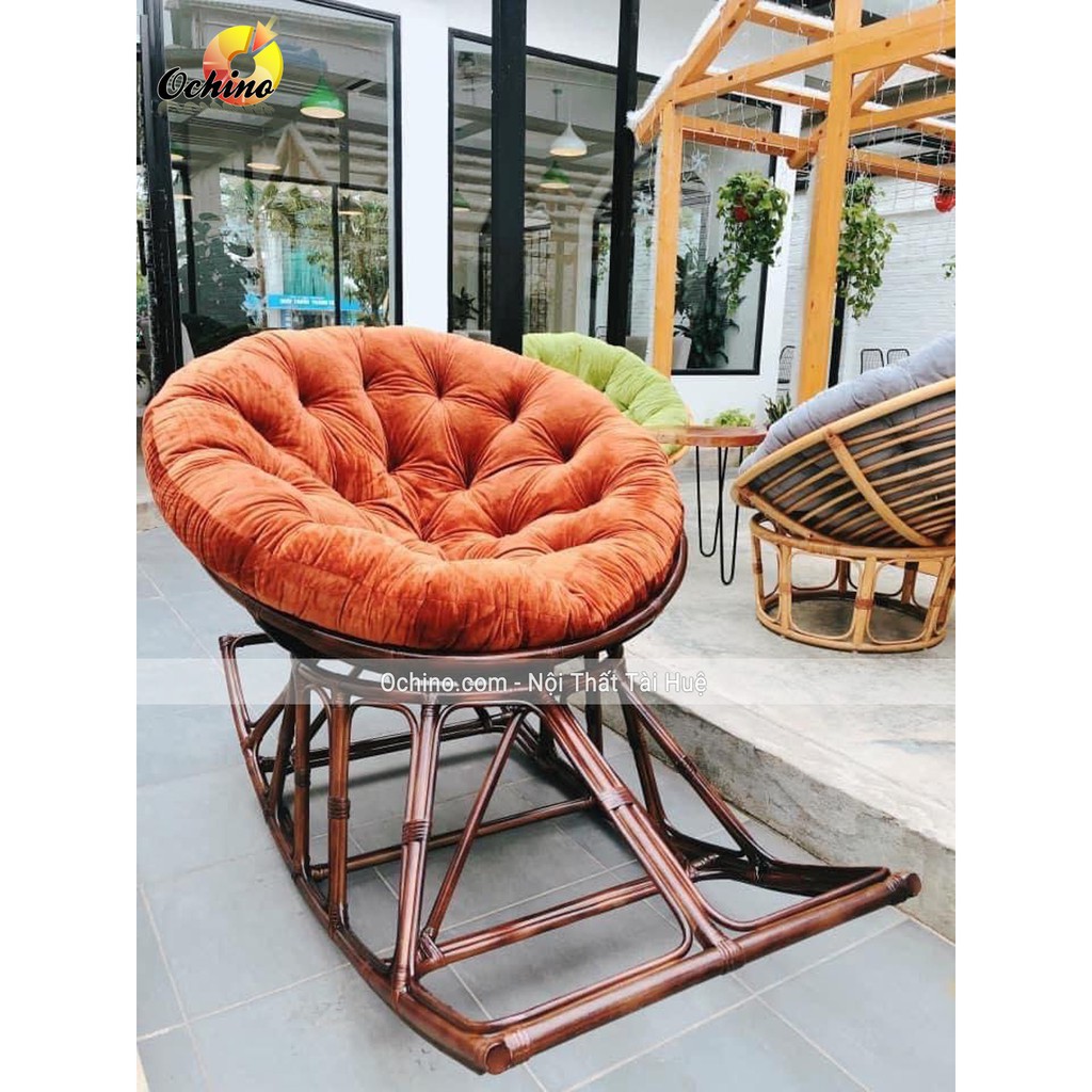 Ghế Papasan Bập Bênh Thư Giãn Cao cấp Đệm Chọn Màu