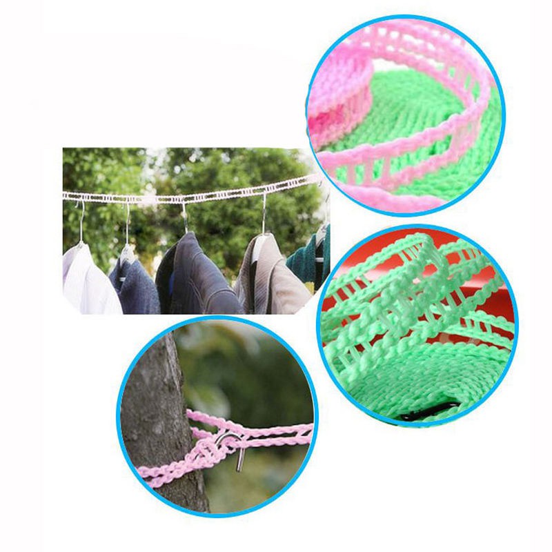 Windproof Clothesline Outdoor Travel Retractable Rope Washing line 5m