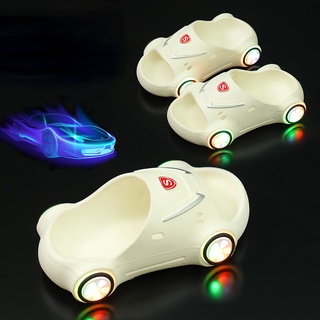 Dép Sandal Đế Mềm Chống Trượt Có Đèn Dạ Quang Thời Trang Mùa Hè Cho Bé Trai Và Gái