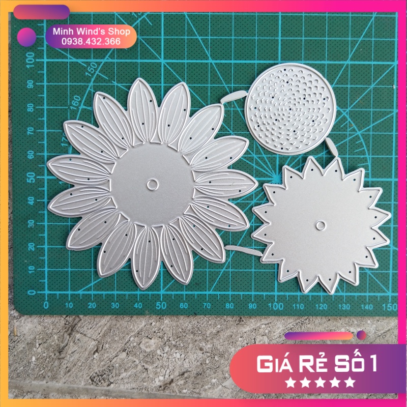 K147 - Khuôn Kim Loại Làm Hoa Hướng Dương 11cm