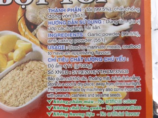 BỘT TỎI VIANCO GÓI 50g