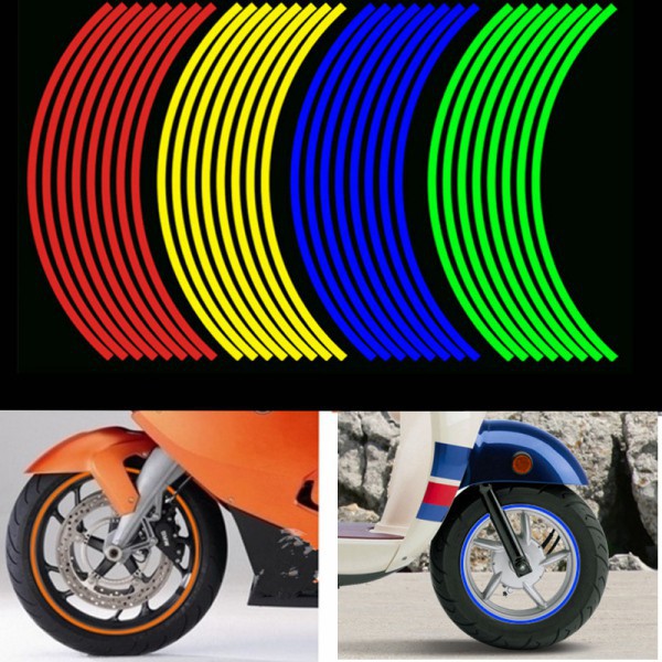 Miếng dán phản quang trang trí bánh xe máy chống thấm nước cỡ 12inch