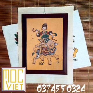 Tranh Đông Hồ Bà Triệu - 26x36 cm - Tranh Khung
