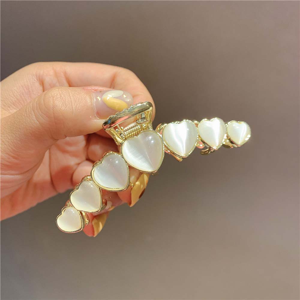 Kẹp Tóc Họa Tiết Trái Tim Bằng Hợp Kim Phong Cách Hàn Quốc Thời Trang Cho Nữ