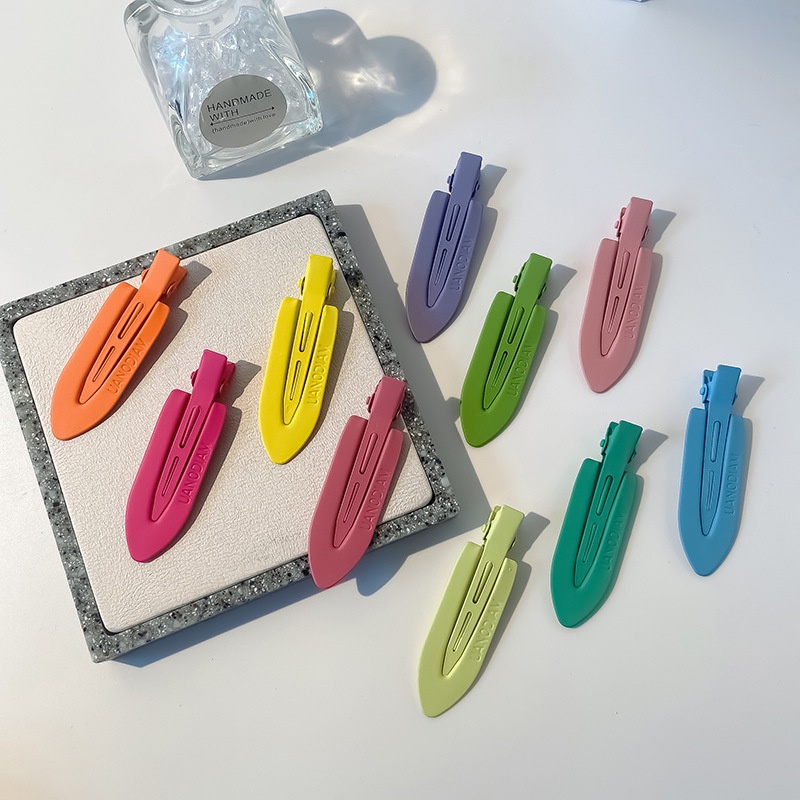 Kẹp Tóc Mái Bằng Kim Loại Màu Sắc Ngọt Ngào Đơn Giản Phong Cách Hàn Quốc Cho Nữ