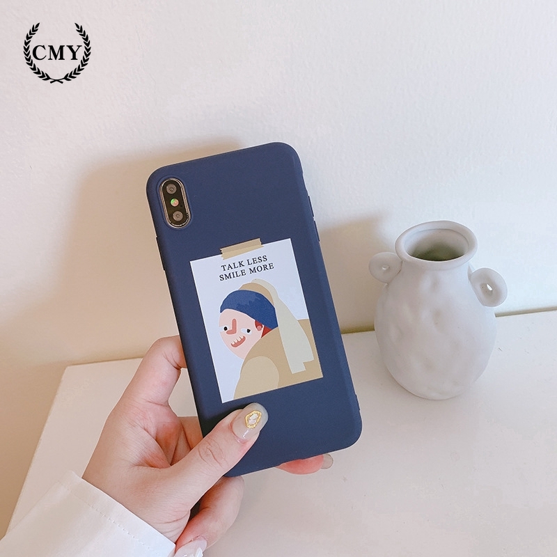 Ốp lưng silicon TPU in hình cô gái vui nhộn cho iPhone11/11Pro 11pro Max X XR XS XS MAX 6 7 8 plus SE | BigBuy360 - bigbuy360.vn