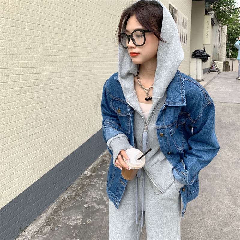 Set áo hoodie và Quần ống rộng thời trang năng động cho nữ