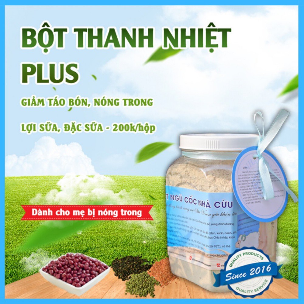 Ngũ cốc lợi sữa thanh nhiệt Plus hộp 1kg - Ngũ cốc lợi sữa nhà Cừu- Nhà phân phối chính thức