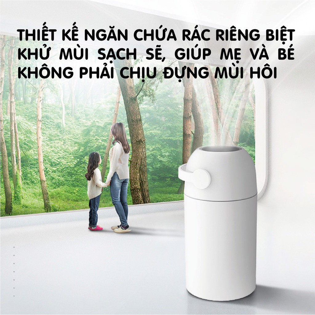 [Chính hãng] Thùng rác xử lý tã bỉm cho bé - Tạo không gian trong lành cho mẹ và bé