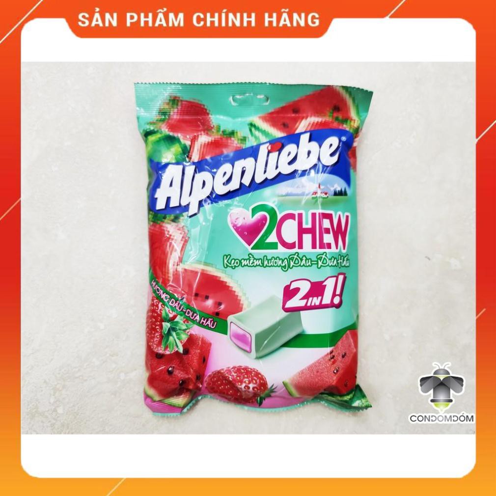 Gói 65 viên kẹo Alpenliebe 2chew dâu dưa hấu - kẹo dẻo