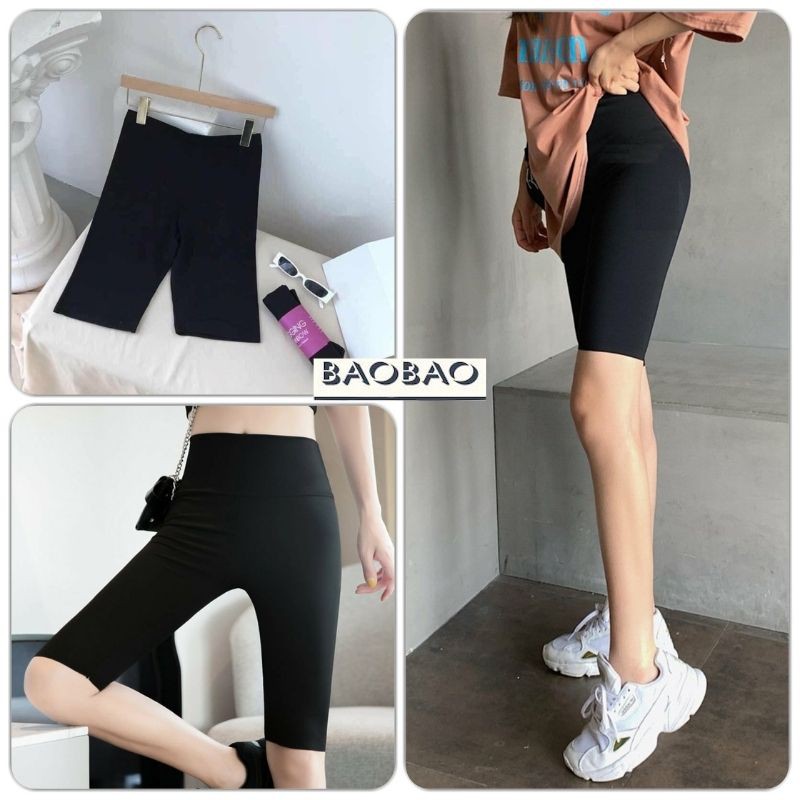 Quần Legging Cuộn Nhập Thái - BaoBao.Clothing [FREESHIP] - Quần legging nữ dáng lửng GYMER