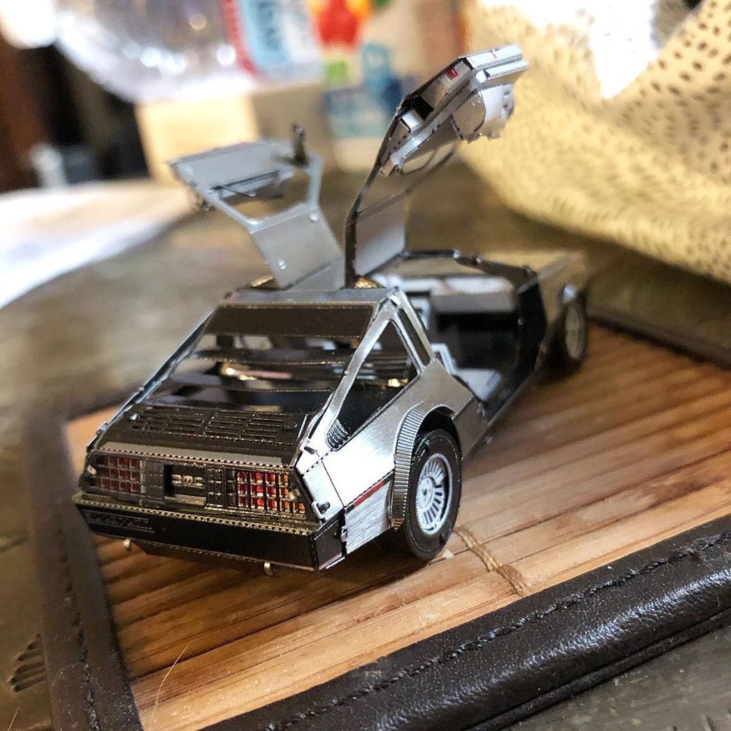 Mô hình 3D kim loại siêu xe DeLorean DMC-12 trong phim Back to the Future , Mô hình lắp ráp 3D thép không gỉ - Chưa lắp