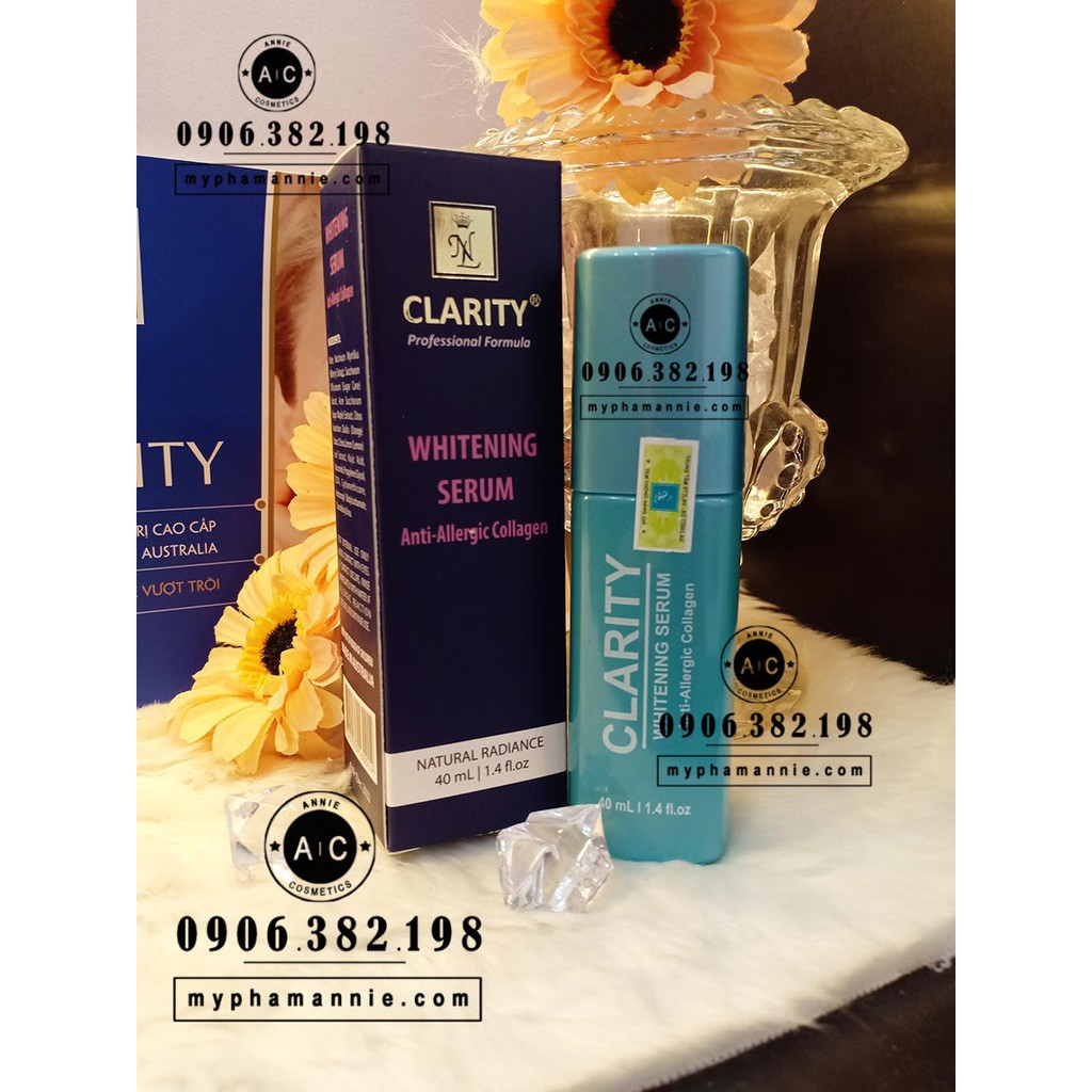 Serum Collagen Clarity ❤ Tinh chất Colagen Chống dị ứng chống giãn mao mạch Clarity Whitening Serum Anti-Allerg