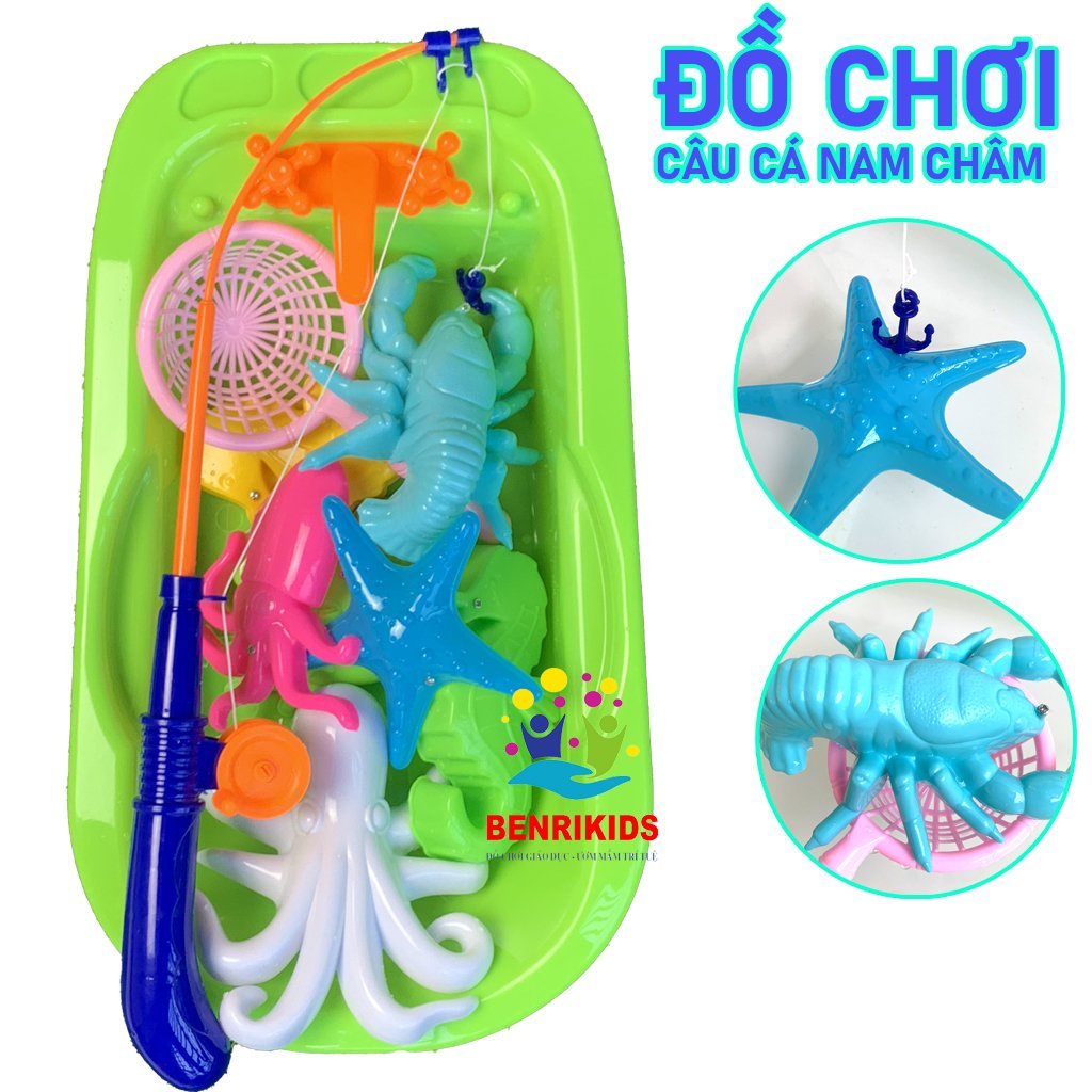 Bộ Đồ Chơi Trẻ Em - Bộ Đồ Chơi Câu Cá Nam Châm Cần Rút Cỡ Lớn Benrikids