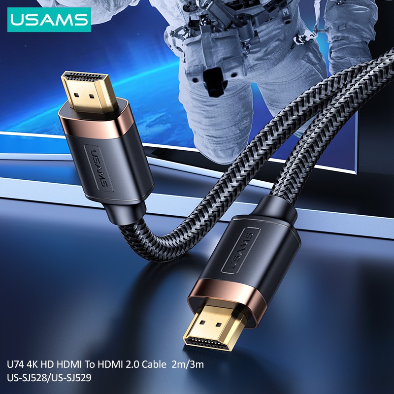 Dây Cáp Âm Thanh / Video USAMS U74 2m 3m 4K 144Hz Ultra HD HDMI-Compatible DP Cho TV Box PSP 5 4 3