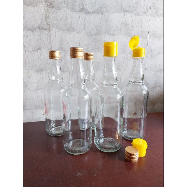 COMBO 3 CHAI - 6 CHAI - 10 CHAI THỦY TINH TRÒN 500ML / NẮP NHÔM - NẮP NHỰA XỊT