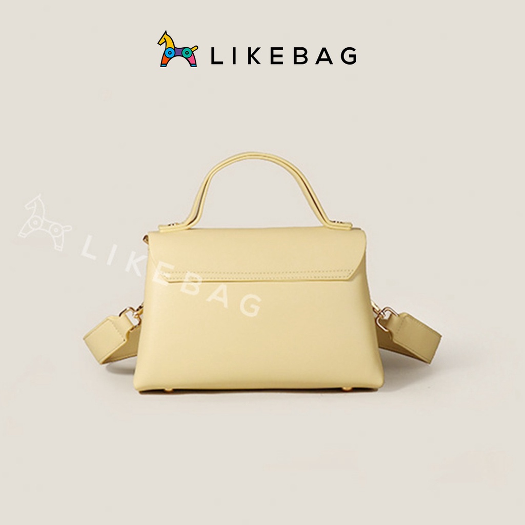 Túi xách nữ đeo chéo vai LIKEBAG kiểu dáng basic phối chốt kim loại sang trọng ST6529 - LIBAGI