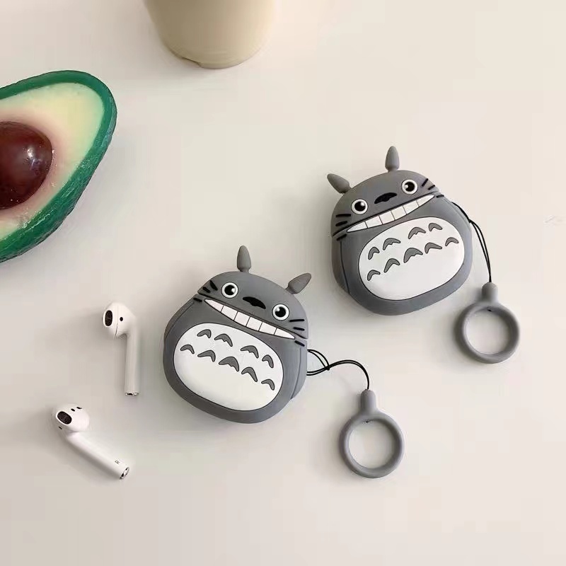 Vỏ bảo vệ tai nghe bluetooth Airpods bằng Sillicone dẻo, ốp Case cute, Airpods 2/pro - NUTACASE - TOTORO