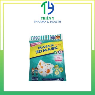 Khẩu Trang Trẻ Em Mayan 3D Mask Kids, Khẩu Trang Y Tế Cho Bé, gói 5 Cái – Thiên Y Pharmacy