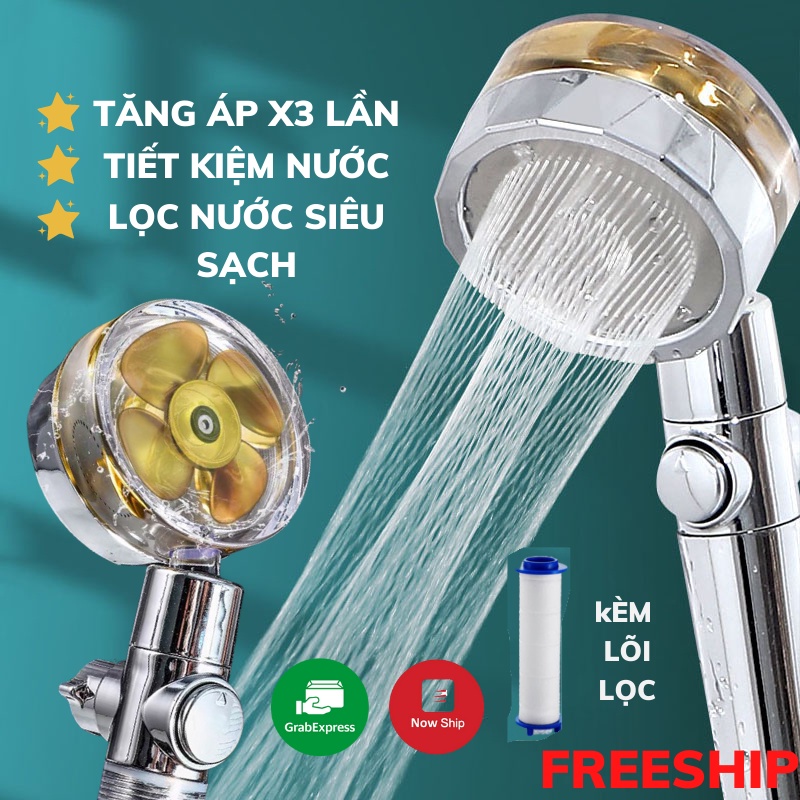 Vòi Hoa Sen Vòi Sen Tăng Áp Hợp Kim Nhôm Cao Cấp Áp Lực Mạnh Sun.z