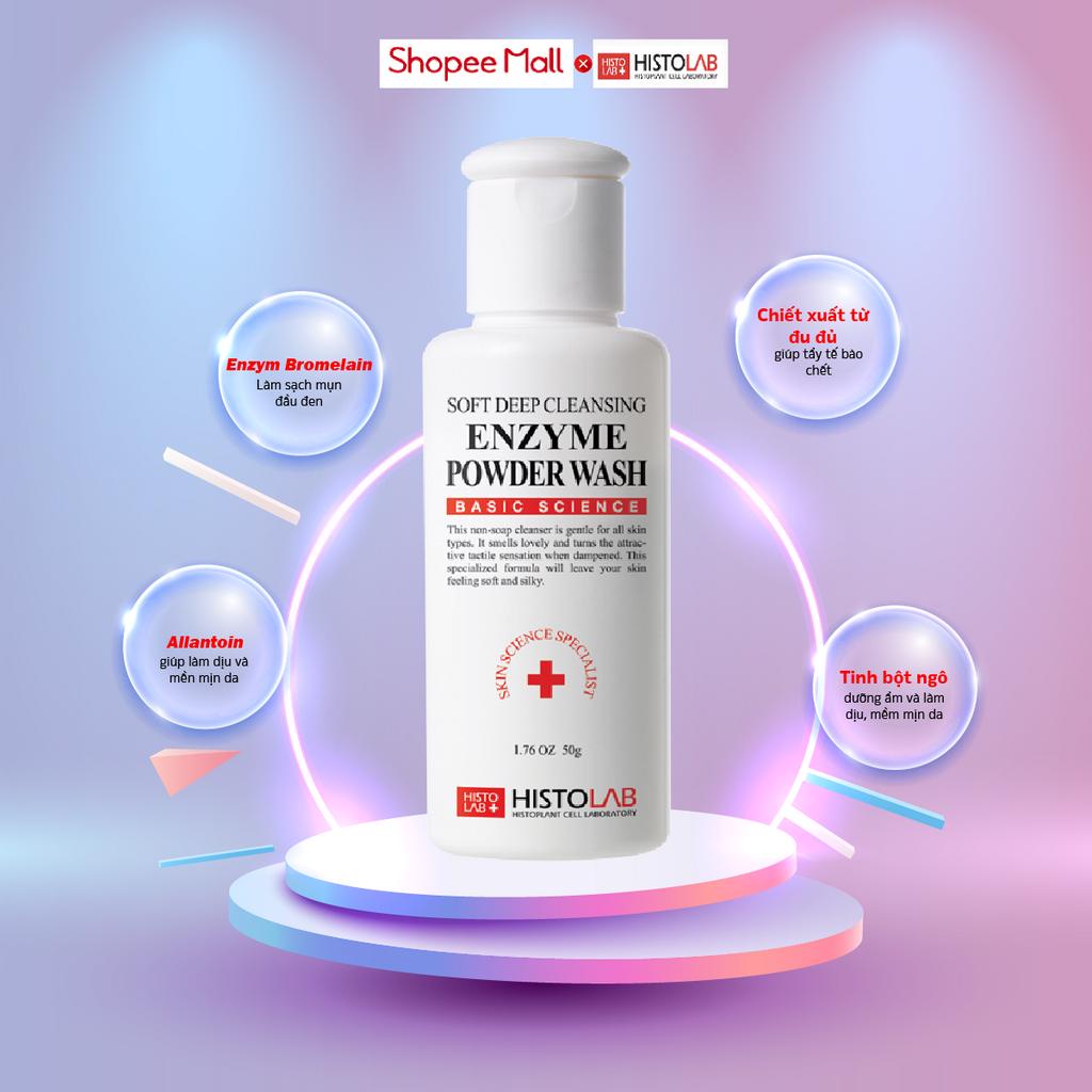 Sữa Rửa Mặt Tẩy Tế Bào Chết Dạng Bột HISTOLAB Enzyme Powder Wash 50g - Giúp Làm Sạch và Tẩy Tế Bào Chết Cho Da