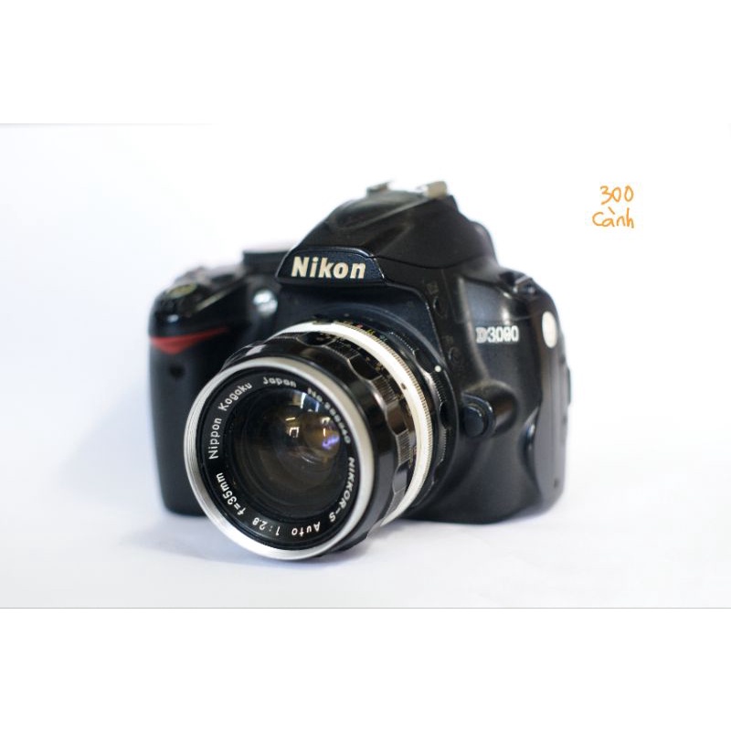 Máy Ảnh DSLR Nikon D3000 Kèm Lens MF Nikkor 35mm f2.8 [Hiếm] Cũ