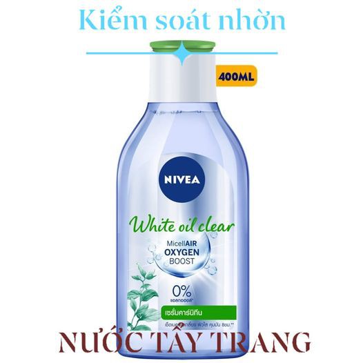 Nước Tẩy Trang Kiểm Soát Nhờn NIVEA White Oil Clear Micellar Water - 400ml