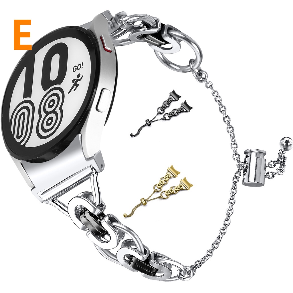 Dây Đeo Kim Loại Dạng Cong Thay Thế Cho Đồng Hồ Thông Minh Samsung Galaxy Watch6 5 Pro 44mm 40mm / Galaxy Watch 4 Classic 46mm 42mm