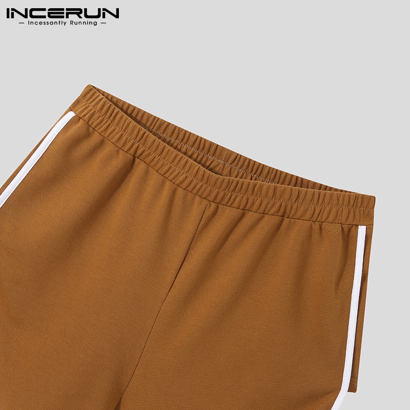 Quần INCERUN dài eo thun thiết kế hở đùi thời trang cá tính cho nam
