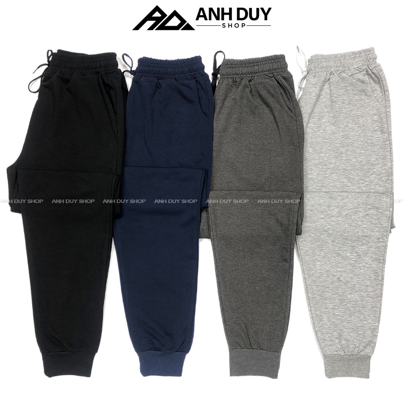 Quần Jogger Nam Nữ Trơn Basic Thun Da Cá Size XXXL Phong Cách Thể Dục Thể Thao Unisex ANH DUY SHOP JGV12