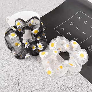 Dây cột tóc scrunchies Lưới Hoa Cúc