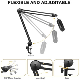 Giá Đỡ Micro Kèm Kẹp Và Dây Cáp