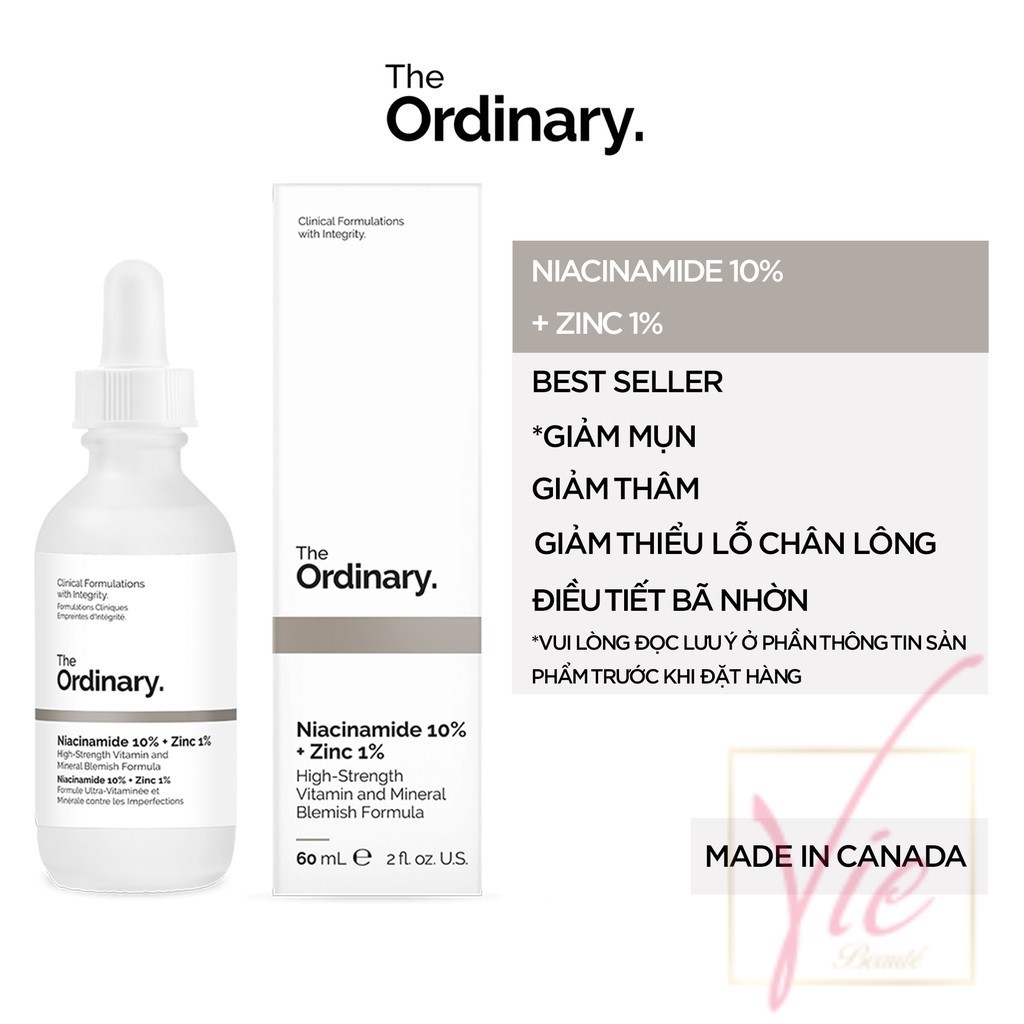 The Ordinary Niacinamide 10% + Zinc 1% - Serum The Ordinary tinh chất kiềm dầu, giảm mụn 30ml | BigBuy360 - bigbuy360.vn