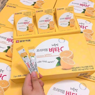 Bột uống cung cấp vitamin C Hàn Quốc hôp 90 gói - PREMIUM VITA C