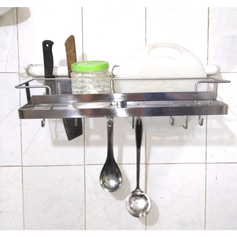 Giá inox cao cấp đa năng cắm đũa, thìa, cài dao, để thớt