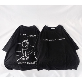 👉🏿Áo Thun Form Rộng Walking Lonley