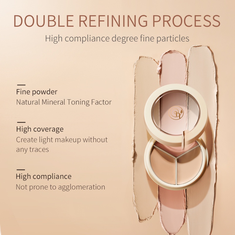 Kem che khuyết điểm ZEESEA Bảng che khuyết điểm ba màu  không thấm nước và lâu trôi 4.5g