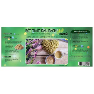 COMBO: MUA 0,5kg Bột mầm đậu nành MAVIE TẶNG 1 Cốc thủy tinh nắp thiếc vô cùng đáng yêu và tiện dụng