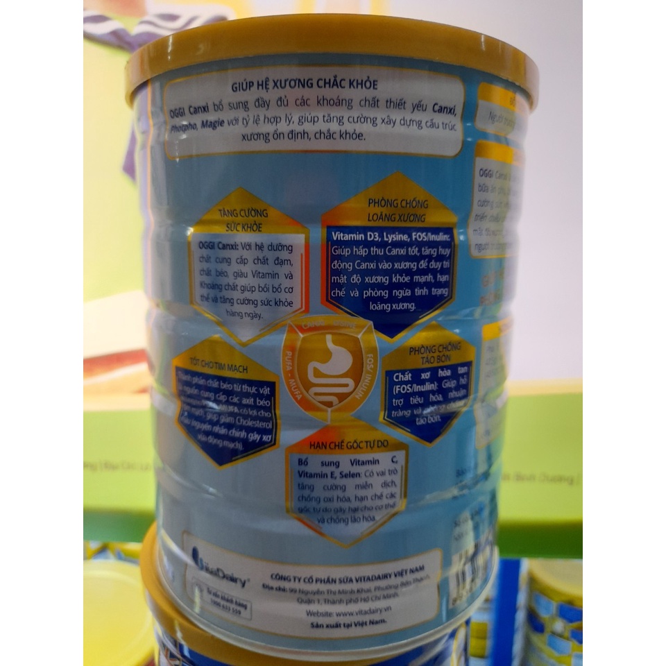 Lon Sữa 900g Oggi Canxi Vitadairy Giúp Hệ Xương Chắc Khỏe