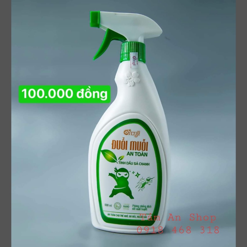 Xịt đuổi muỗi, côn trùng sả chanh cho bé yêu ORENJI 600ml - Phòng chống sốt xuất huyết