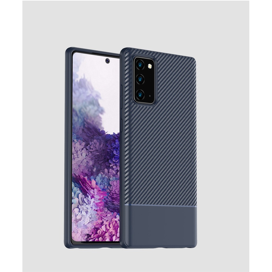 Ốp Lưng Silicon TPU Vân Carbon cho Samsung Galaxy Note 20 / Note 20 Ultra.
