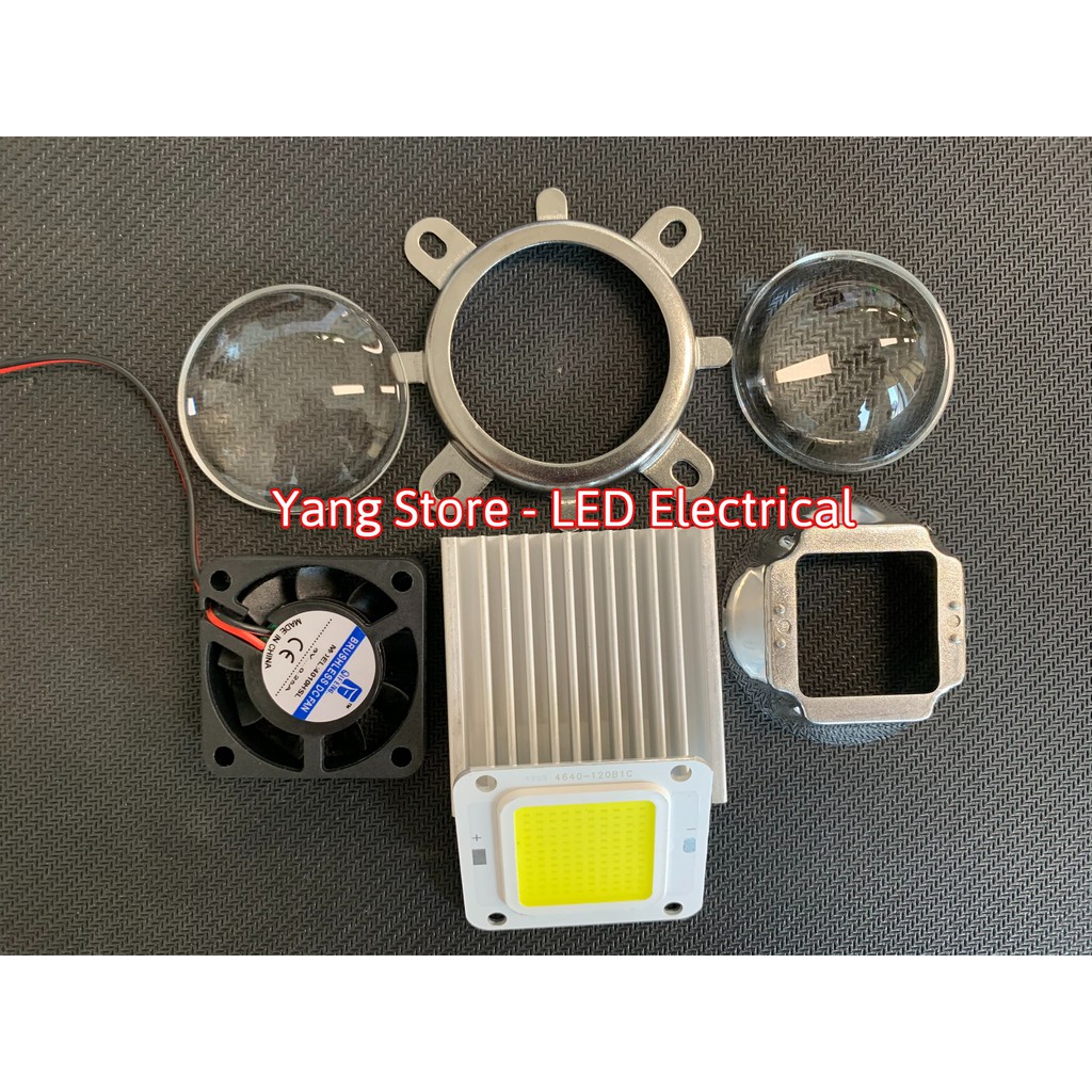 Combo linh kiện chế đèn pin công suất 50W nguồn 3.5 - 4.2V