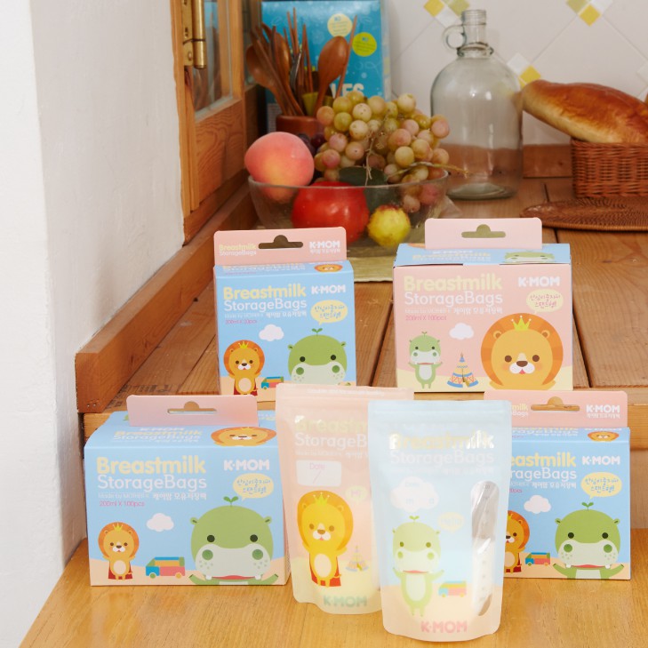 Túi trữ sữa K-mom Hàn Quốc mẫu mới 200ml (100c)