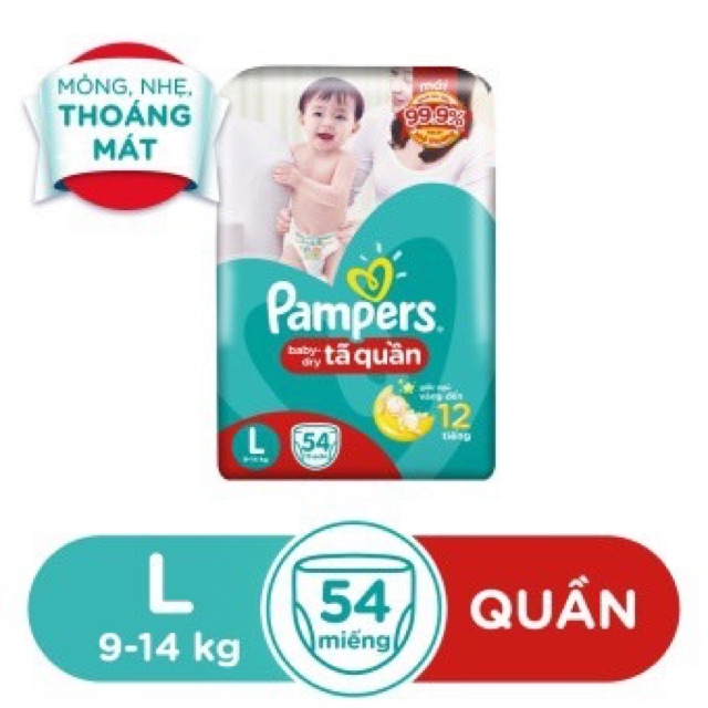 Khuyến mãi Bỉm quần Pamper M60/L54/XL48/M40