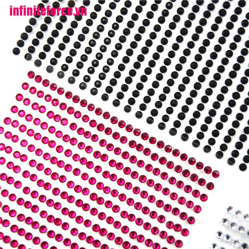 (Hàng Mới Về) Miếng Dán Đính Đá Pha Lê Tự Dính Trang Trí Xe Hơi