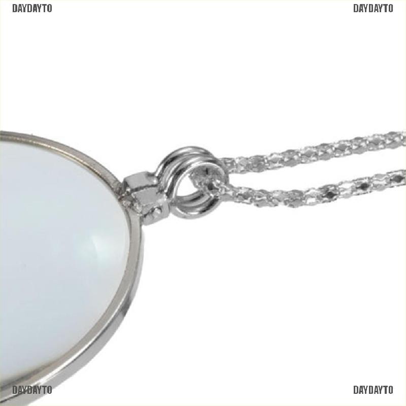 [DAYDAYTO] 5PCS Magnifying Glass Decor Monocle Lens Necklace Magnifier Coin Pendant